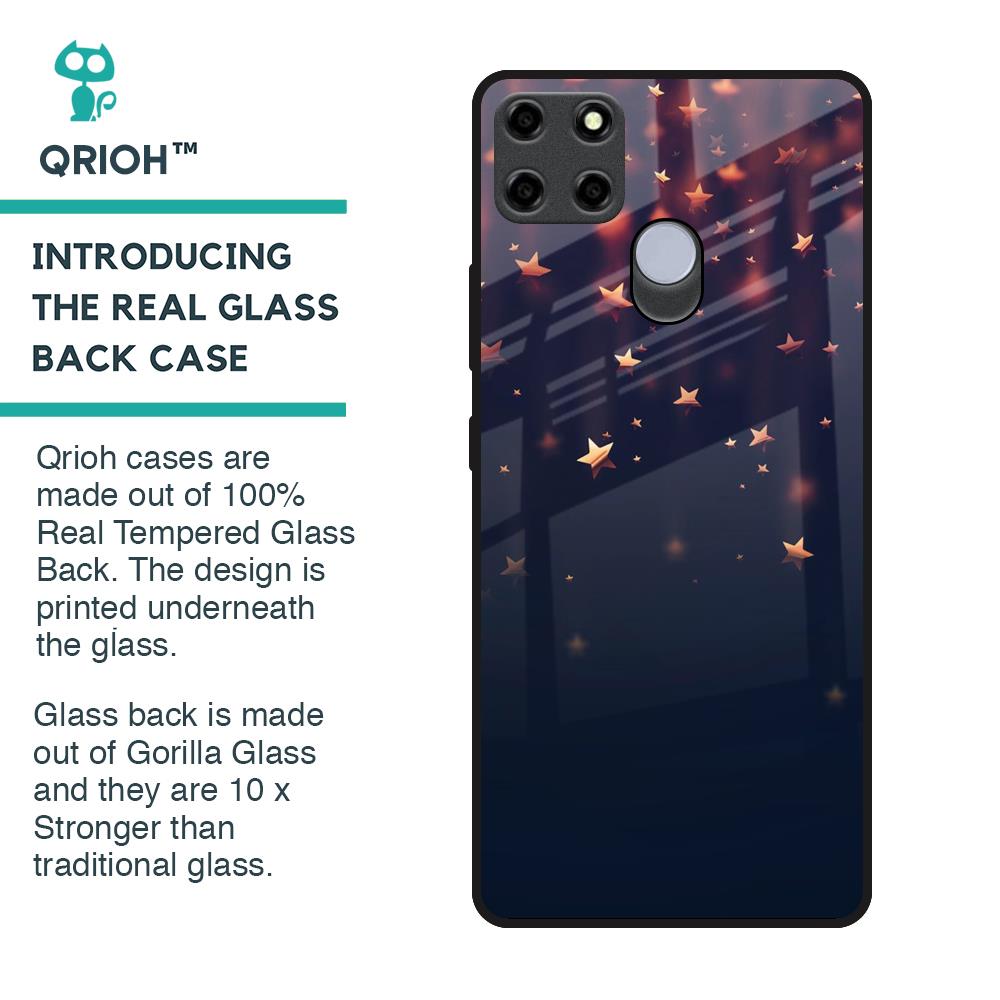 Falling Stars Glass Case For Realme C25