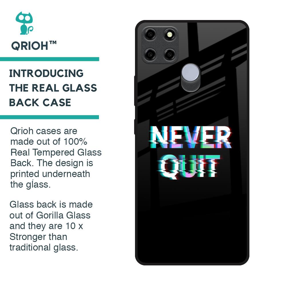 Never Quit Glass Case For Realme C25