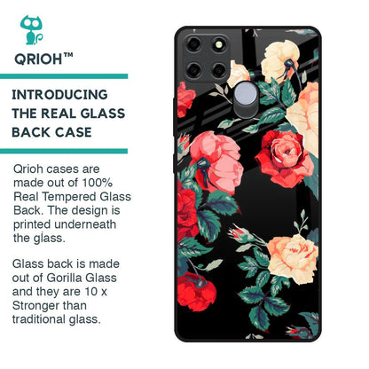 Floral Bunch Glass Case For Realme C25