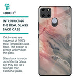 Pink And Grey Marble Glass Case For Realme C25