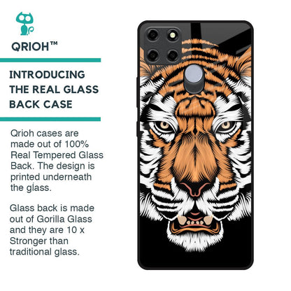 Angry Tiger Glass Case For Realme C25