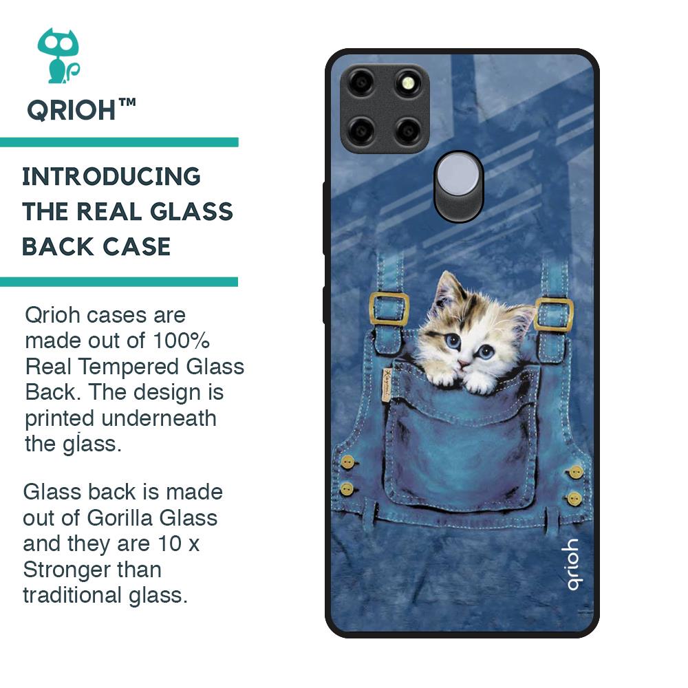Kitty In Pocket Glass Case For Realme C25