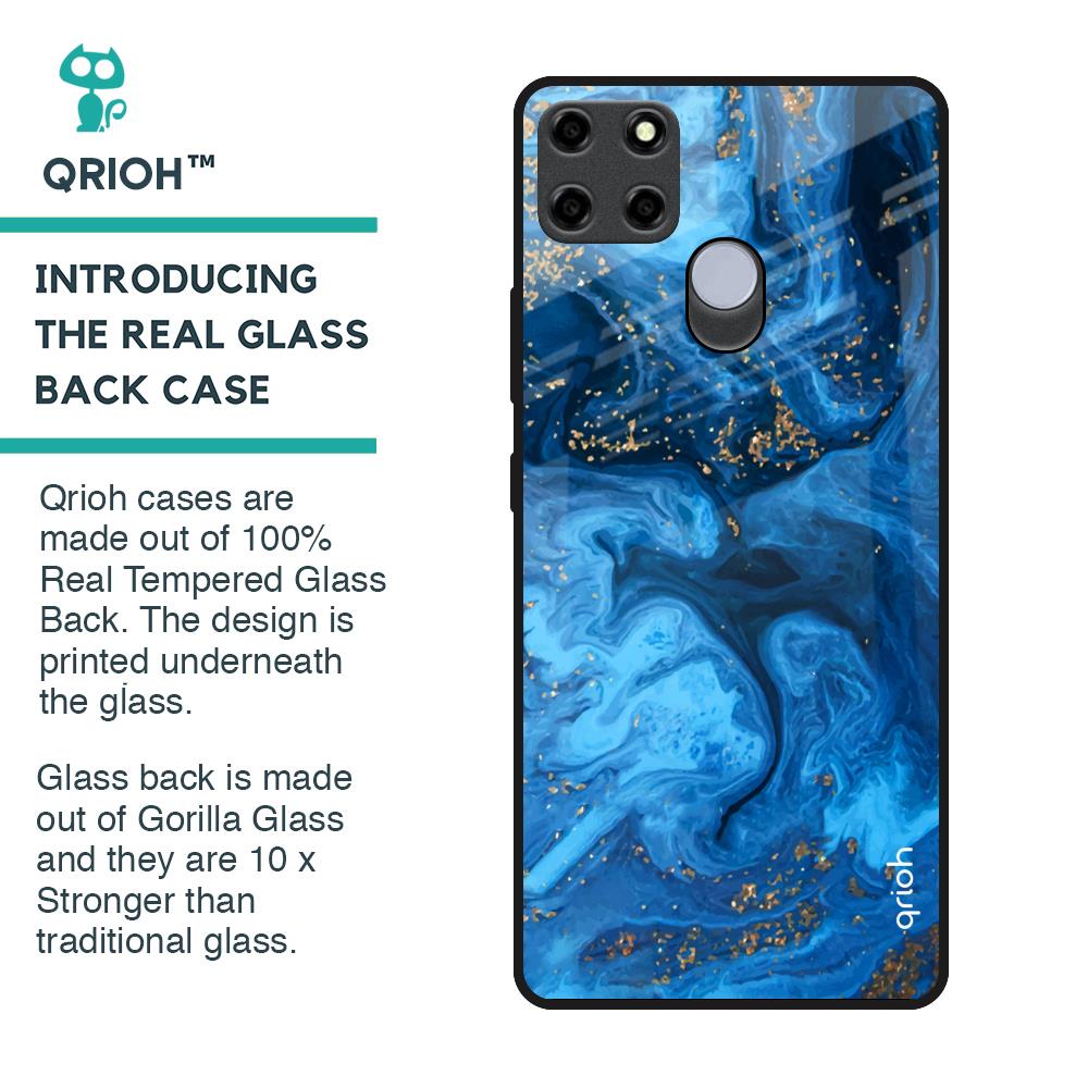 Gold Sprinkle Glass Case for Realme C25