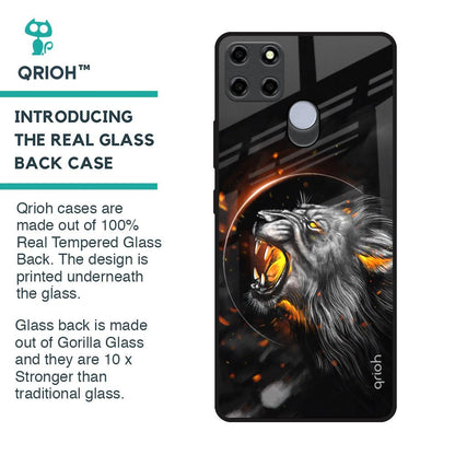 Aggressive Lion Glass Case for Realme C25