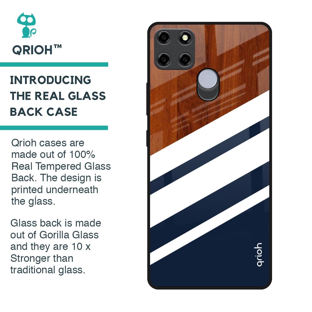 Bold Stripes Glass Case for Realme C25