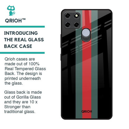 Vertical Stripes Glass Case for Realme C25