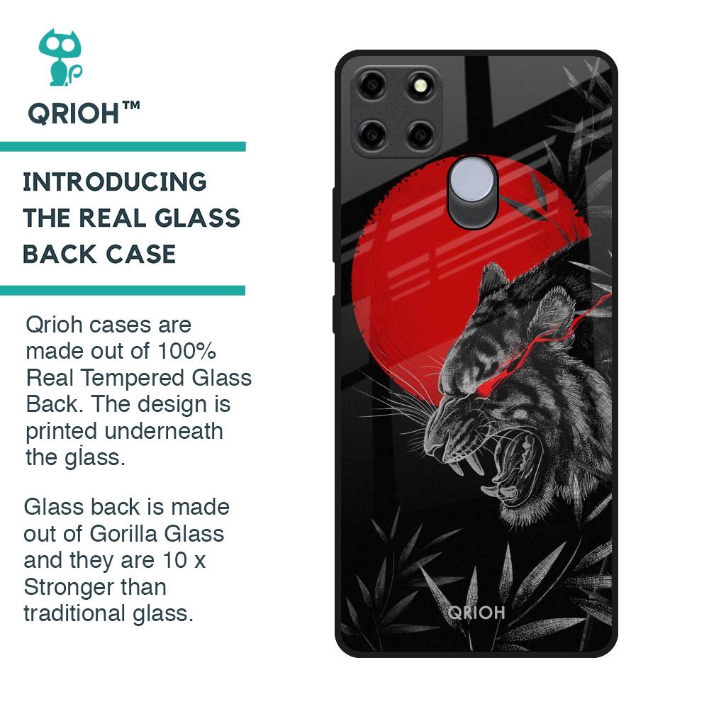 Red Moon Tiger Glass Case for Realme C25