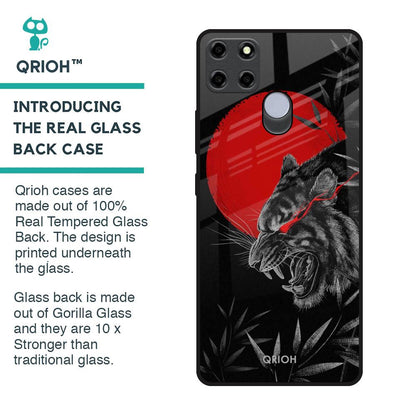 Red Moon Tiger Glass Case for Realme C25