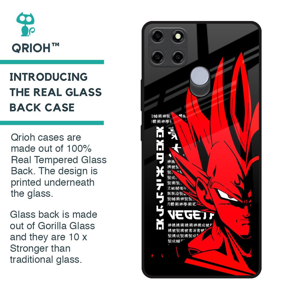 Red Vegeta Glass Case for Realme C25