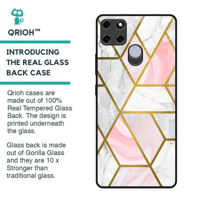Geometrical Marble Glass Case for Realme C25
