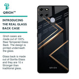 Sleek Golden & Navy Glass Case for Realme C25