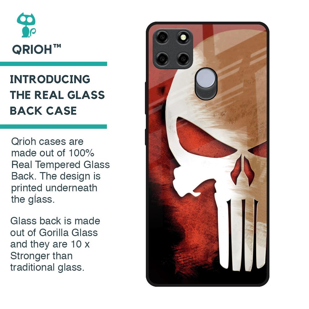 Red Skull Glass Case for Realme C25