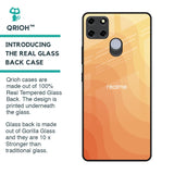 Orange Curve Pattern Glass Case for Realme C25