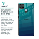 Green Triangle Pattern Glass Case for Realme C25
