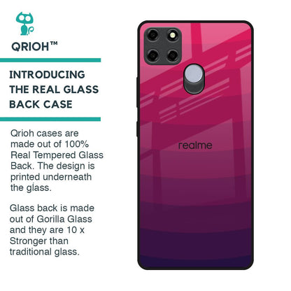 Wavy Pink Pattern Glass Case for Realme C25
