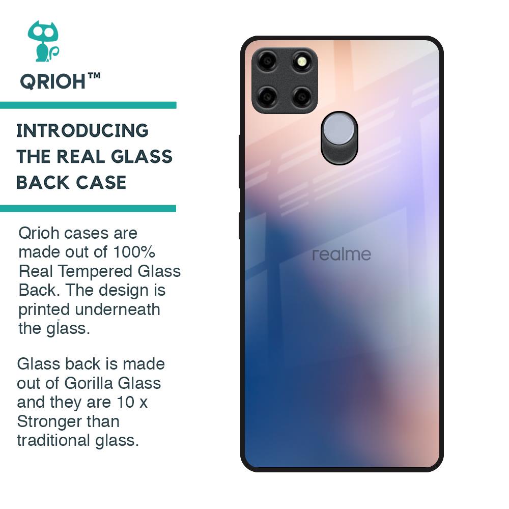 Blue Mauve Gradient Glass Case for Realme C25