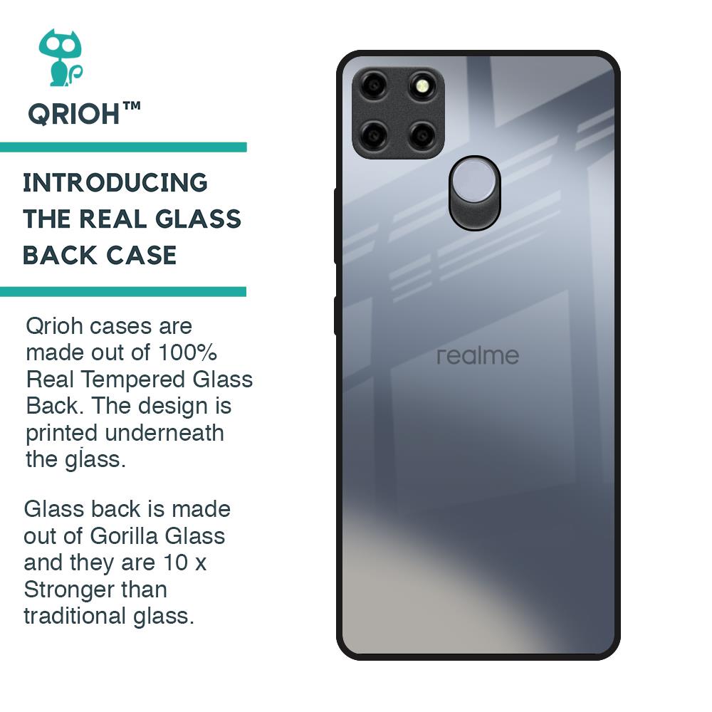 Space Grey Gradient Glass Case for Realme C25