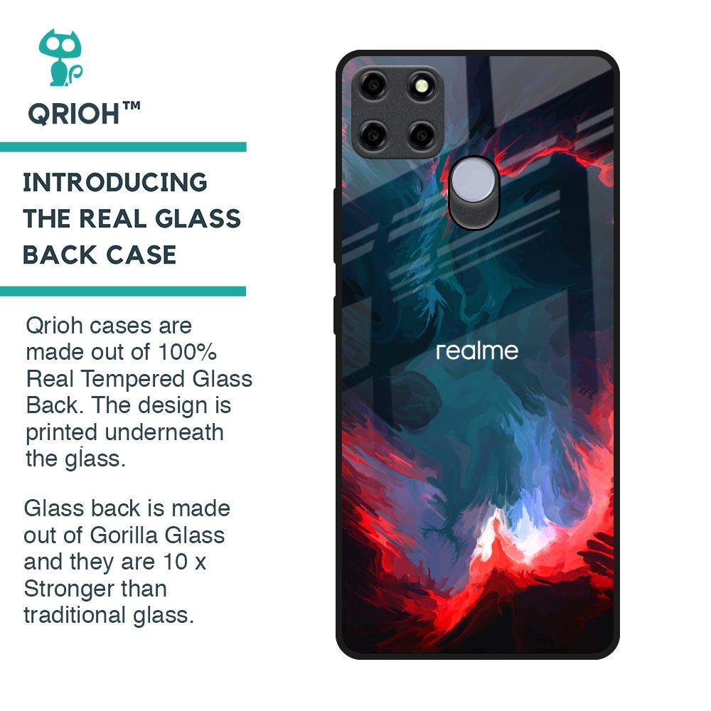 Brush Art Glass Case For Realme C25