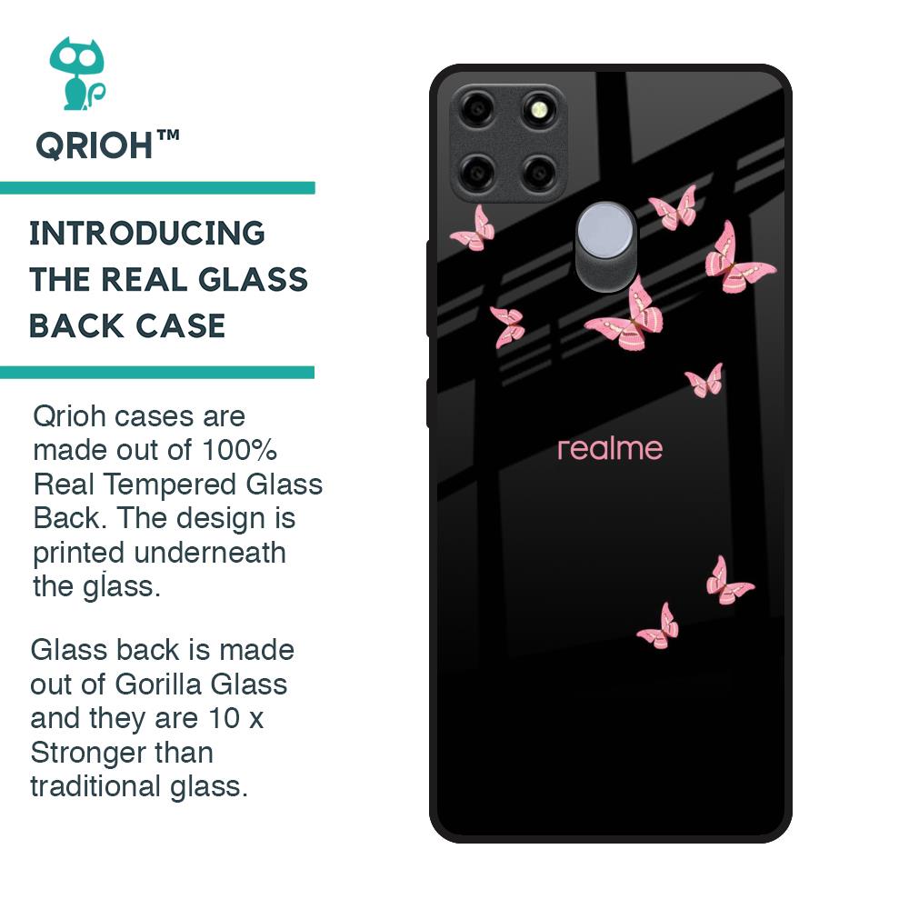 Fly Butterfly Glass Case for Realme C25