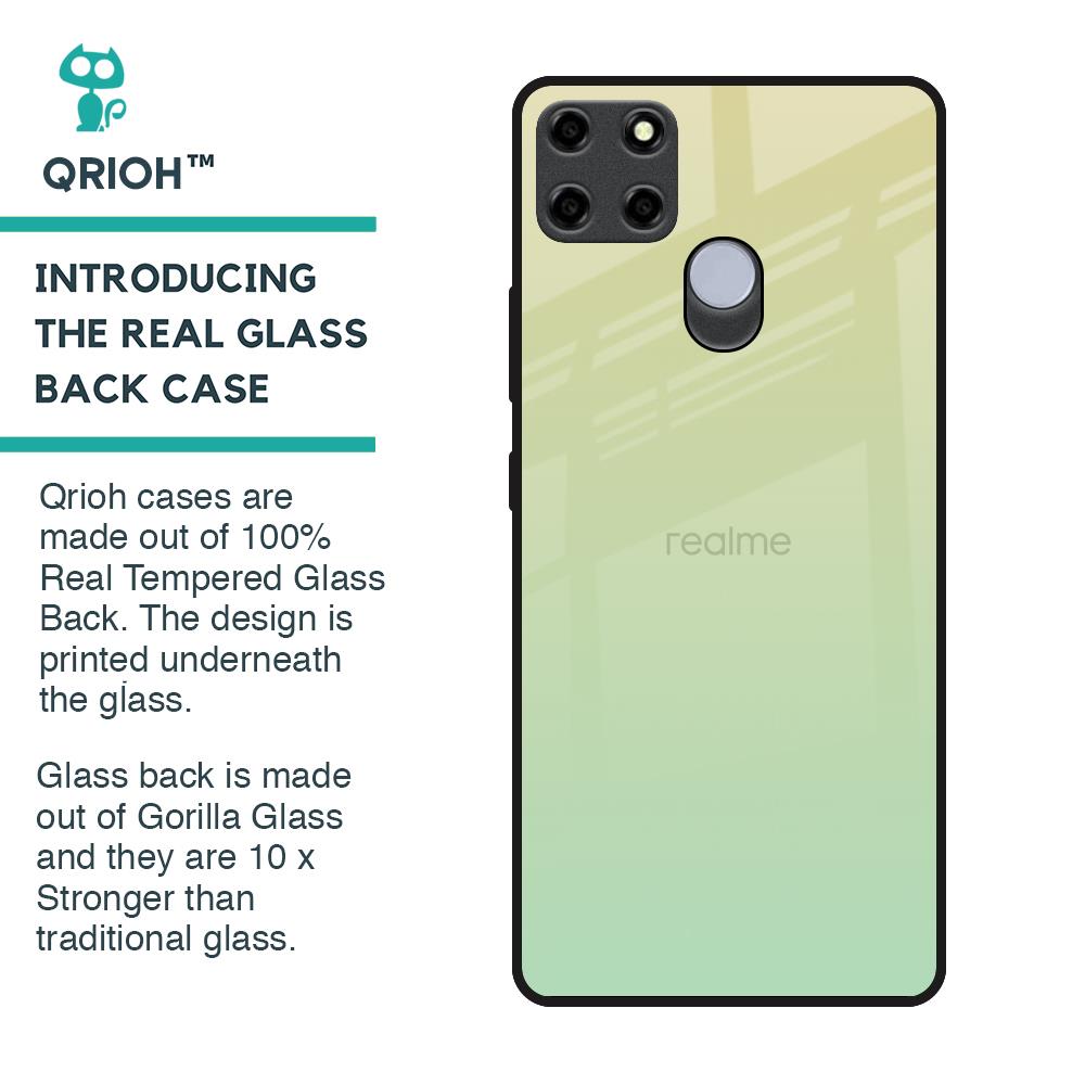 Mint Green Gradient Glass Case for Realme C25