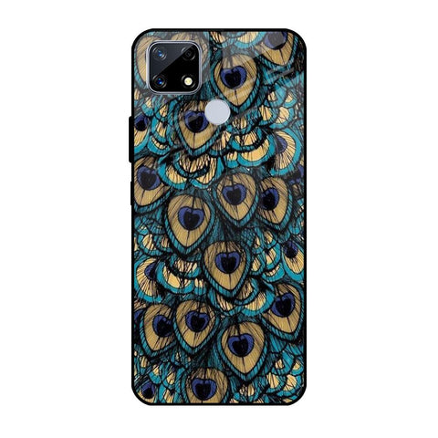 Peacock Feathers Realme C25 Glass Cases & Covers Online