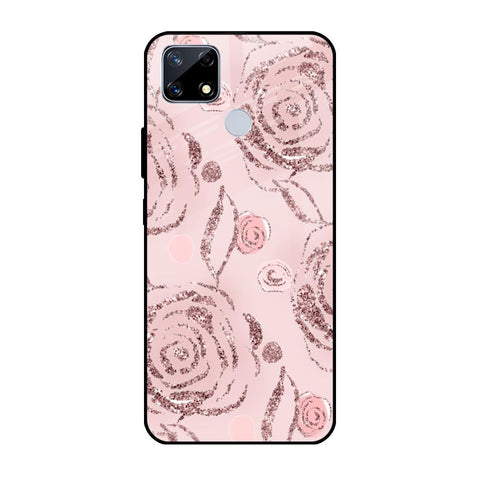 Shimmer Roses Realme C25 Glass Cases & Covers Online