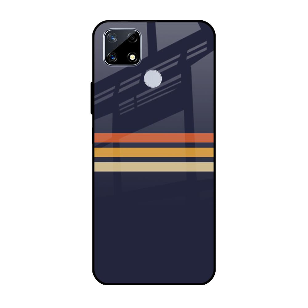 Tricolor Stripes Realme C25 Glass Cases & Covers Online