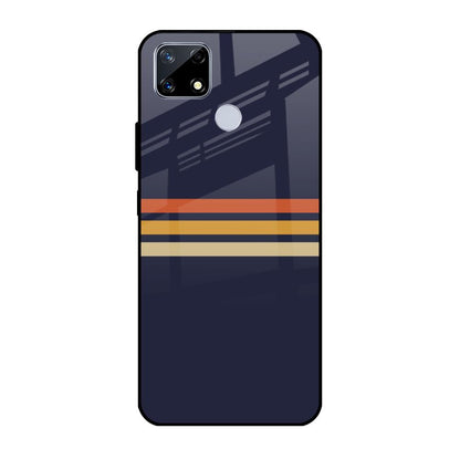 Tricolor Stripes Realme C25 Glass Cases & Covers Online
