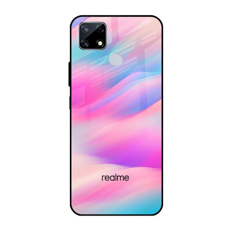 Colorful Waves Realme C25 Glass Cases & Covers Online