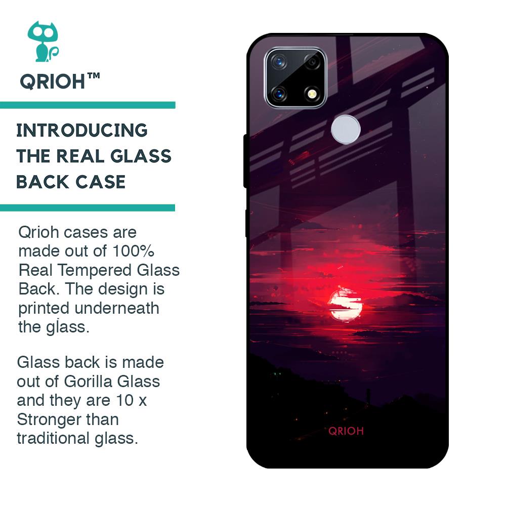 Morning Red Sky Glass Case For Realme C25