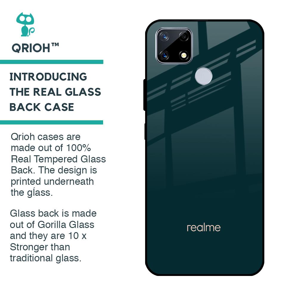 Hunter Green Glass Case For Realme C25
