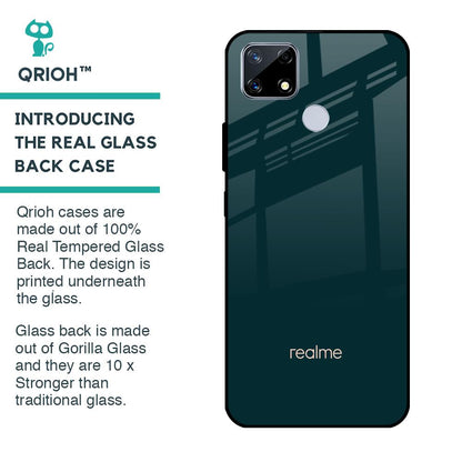 Hunter Green Glass Case For Realme C25