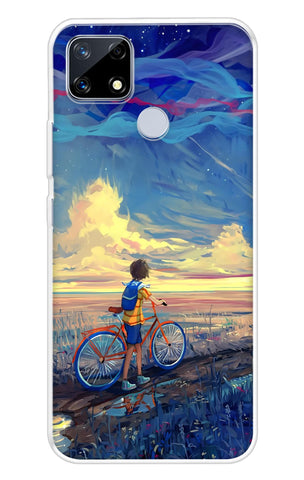 Riding Bicycle to Dreamland Realme C25 Back Cover