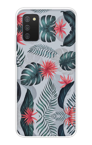 Retro Floral Leaf Samsung Galaxy F02s Back Cover