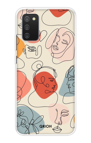 Abstract Faces Samsung Galaxy F02s Back Cover