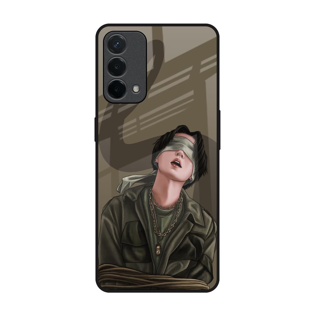 Blind Fold Oppo F19 Glass Back Cover Online