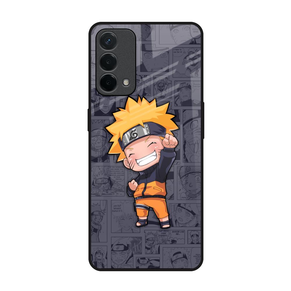 Orange Chubby Oppo F19 Glass Back Cover Online
