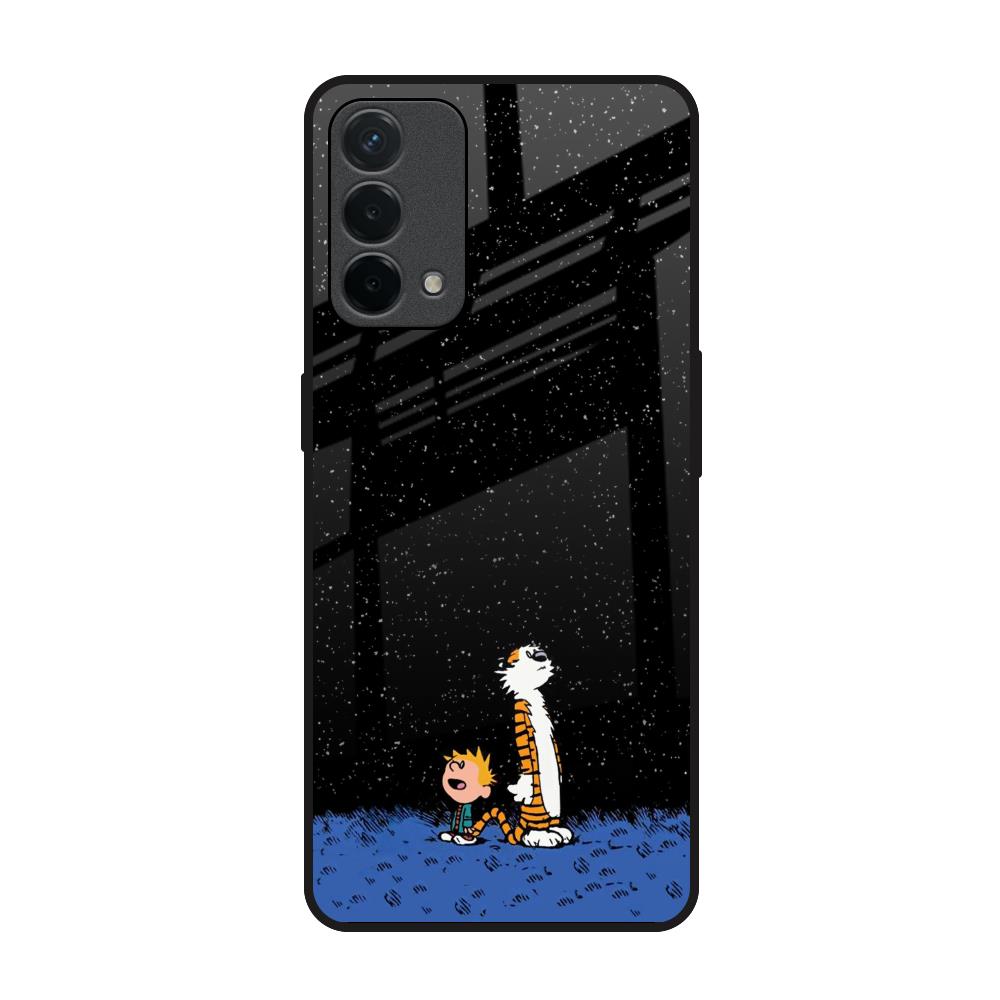 Night Sky Star Oppo F19 Glass Back Cover Online