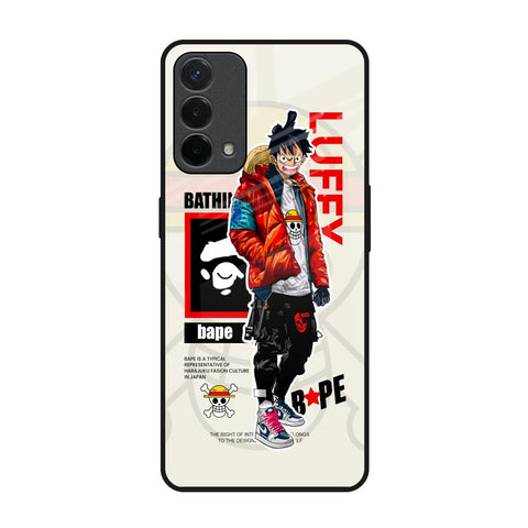 Bape Luffy Oppo F19 Glass Back Cover Online