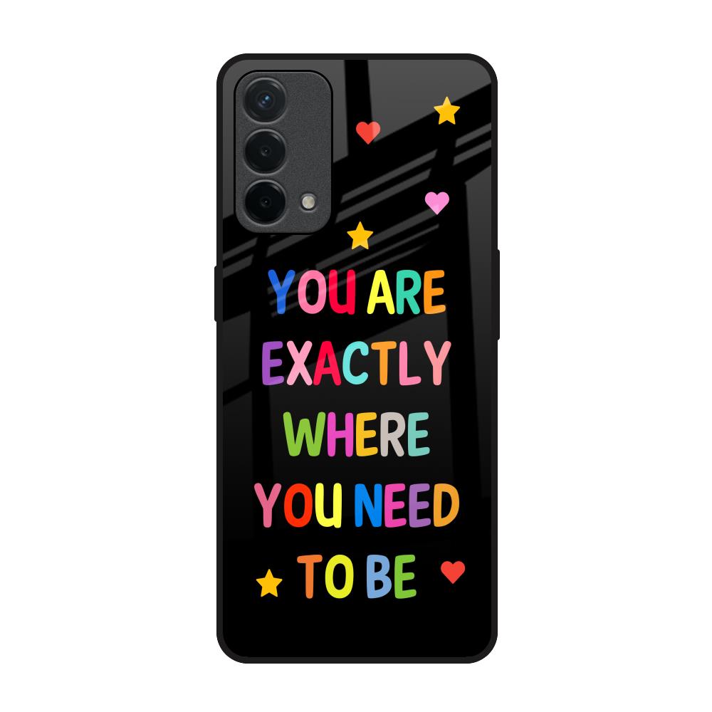 Magical Words Oppo F19 Glass Back Cover Online