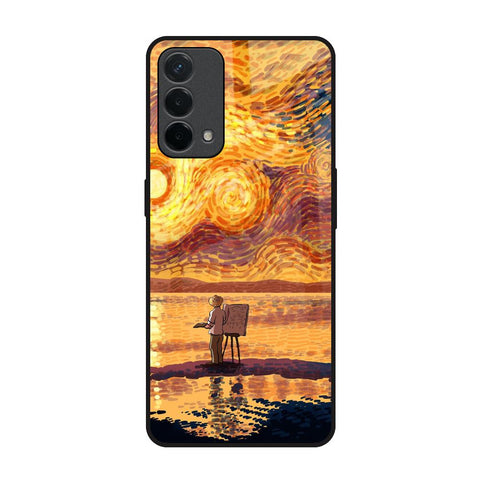 Sunset Vincent Oppo F19 Glass Back Cover Online