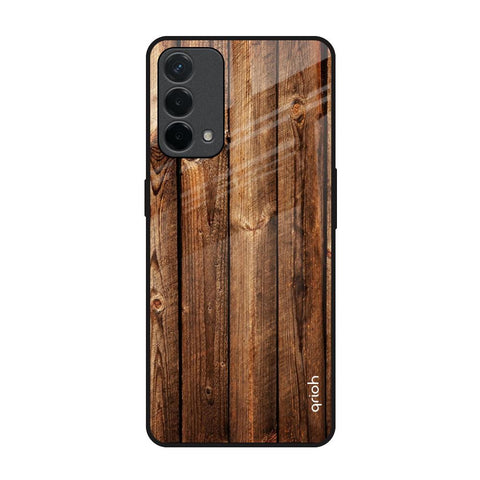 Timber Printed Oppo F19 Glass Back Cover Online