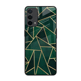 Abstract Green Oppo F19 Glass Back Cover Online