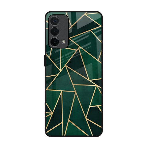 Abstract Green Oppo F19 Glass Back Cover Online