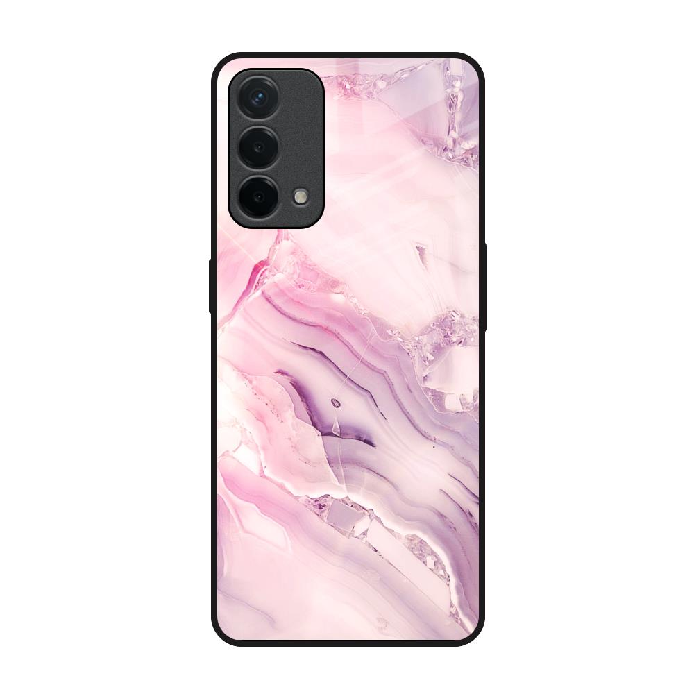 Diamond Pink Gradient Oppo F19 Glass Back Cover Online