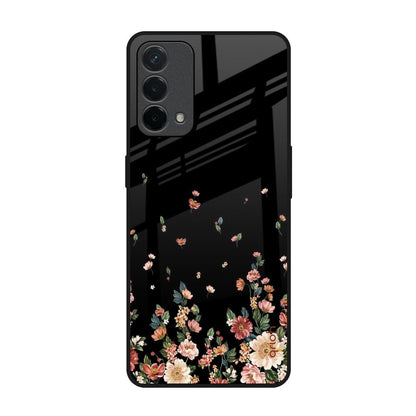 Floating Floral Print Oppo F19 Glass Back Cover Online