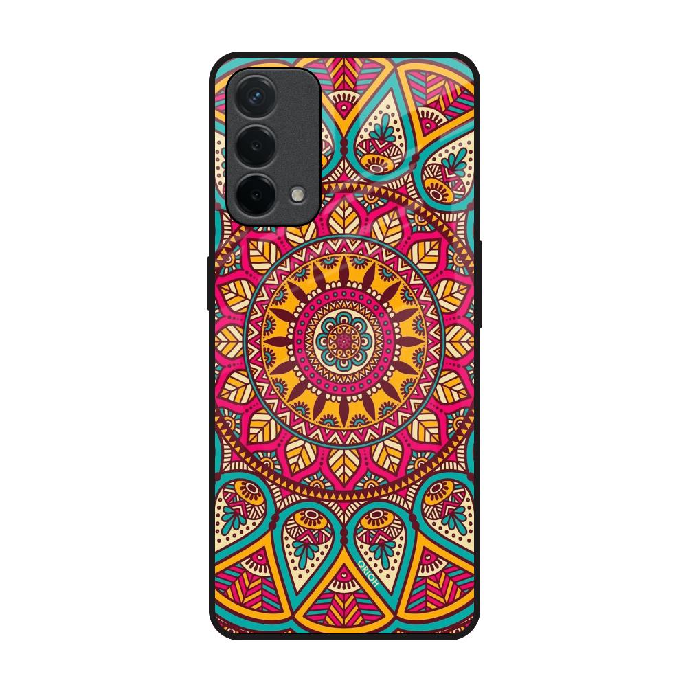 Elegant Mandala Oppo F19 Glass Back Cover Online