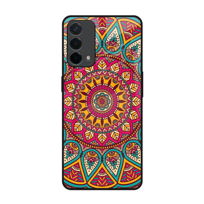Elegant Mandala Oppo F19 Glass Back Cover Online