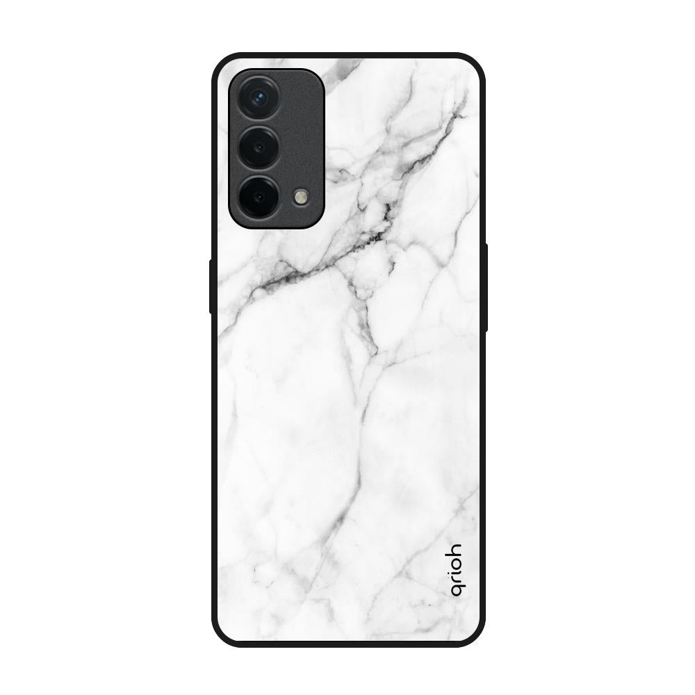 Modern White Marble Oppo F19 Glass Back Cover Online