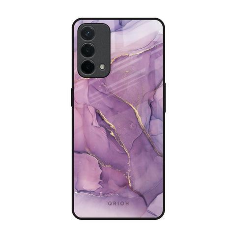 Purple Gold Marble Oppo F19 Glass Back Cover Online